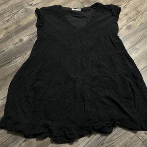 Urban Outfitters Black Baby Doll Ruffle Sleeve Mini Dress Size Medium